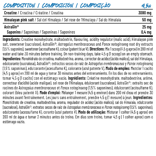 Crea-X 360g  sabor Bebida Energética Refrescante | Creatina Muscle Shadow