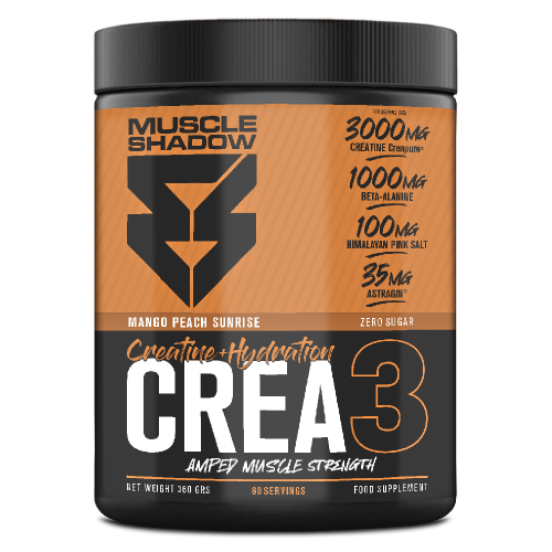 Crea3 360g sabor melocotón mango |Creatina Creapure® |Muscle Shadow